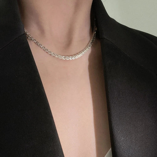 4MM Gold Plated Twist Weave Chain Necklace